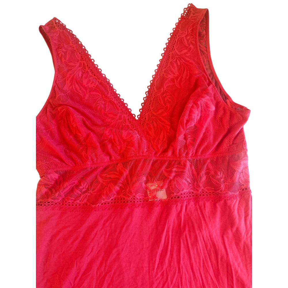 Soma Cool Nights Lace Bodice Chemise Hearts Desire Pink Red L 570317566 NEW - Picture 4 of 11